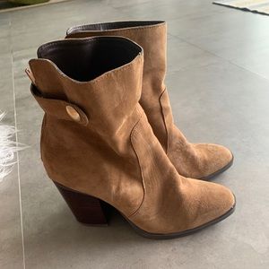 New Too Booties in Camel